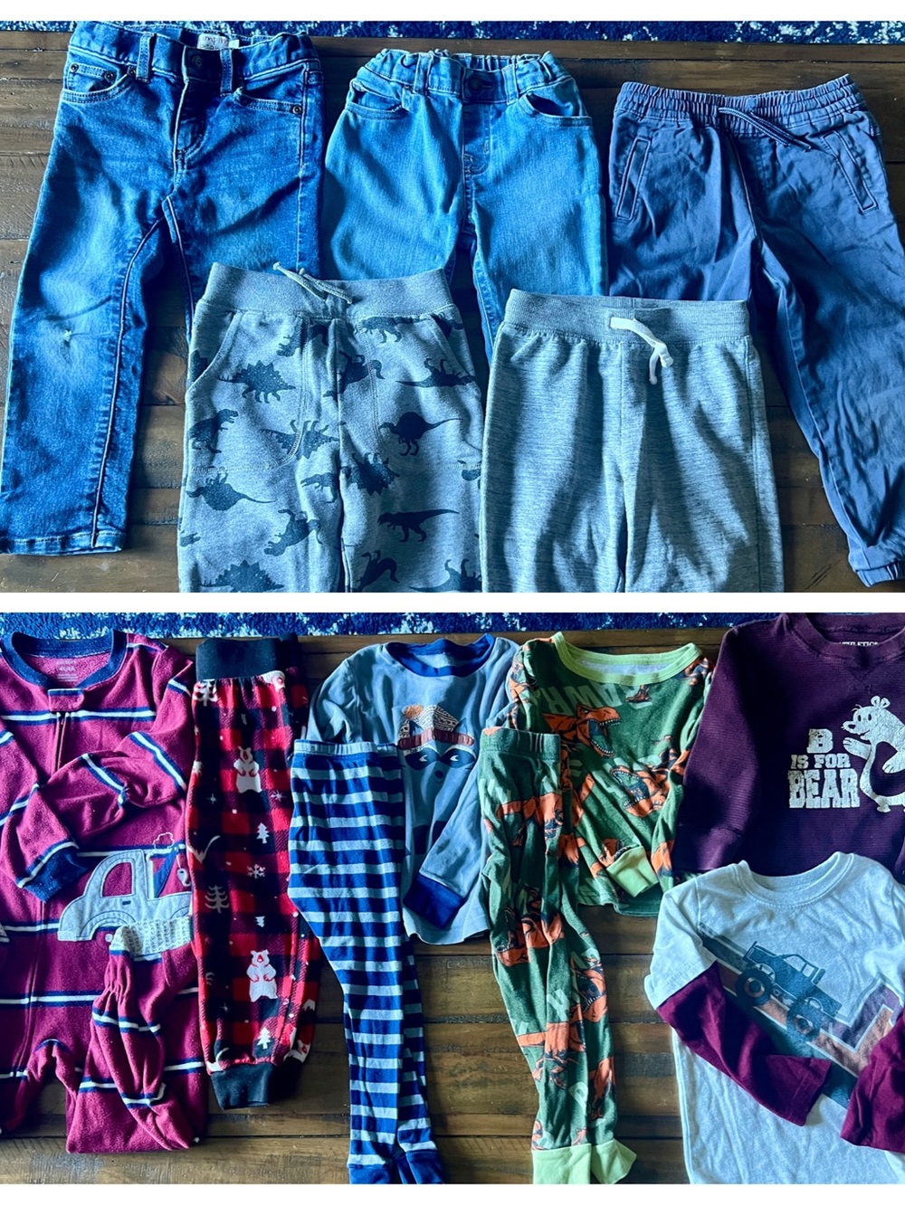 Size 3T & 4T Bundle - Assorted Jeans & Joggers, Pajamas & Shirts